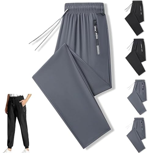 Bluechic Store Damen-Jogginghose, Ultra-elastisch, Atmungsaktiv, Mit Taschen, Weiche Jogginghose Mit Kordelzug, Ideal, Dehnbare, Schnelltrocknende Hose (Graue Ballerinas,6XL) von Avanise