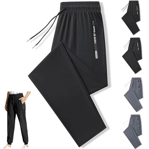 Bluechic Store Damen-Jogginghose, Ultra-elastisch, Atmungsaktiv, Mit Taschen, Weiche Jogginghose Mit Kordelzug, Ideal, Dehnbare, Schnelltrocknende Hose (Schwarze Ballerinas,8XL) von Avanise