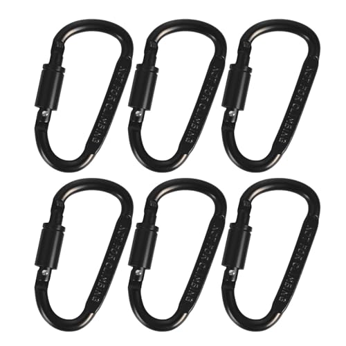 Avejjbaey 6 Stück Legierung taktisch Karibiner Haken Karabiner Schlüsselanhänger Karabiner Outdoor für Camping Wandern und Outdoor von Avejjbaey