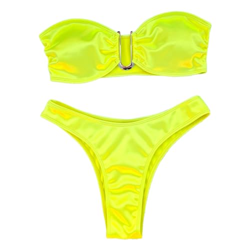 Avejjbaey Bandeau Set Zweiteilig Sexy Trägerlos Badeanzüge Einfarbig Badebekleidung U Designs von Avejjbaey