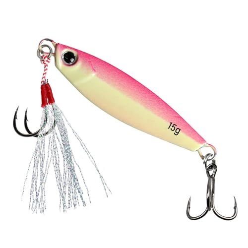 Avejjbaey Luminously Fishing Baits Künstliche Köder Langes Werfen Jigging Löffel Köder Harter Swimbait Angeln Jigging Haken Spinner Köder von Avejjbaey