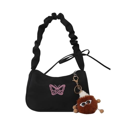 Stilvolle Schultertasche Nylon Umhängetaschen Handtasche Gestickten Schmetterlingsdetails von Avejjbaey
