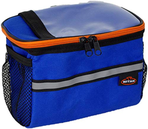 Aves-24 LENKERTASCHE Fahrradtasche Fahrrad Handyhalterung Navigationshalterung Fronttasche Tasche (Blau) von Aves-24