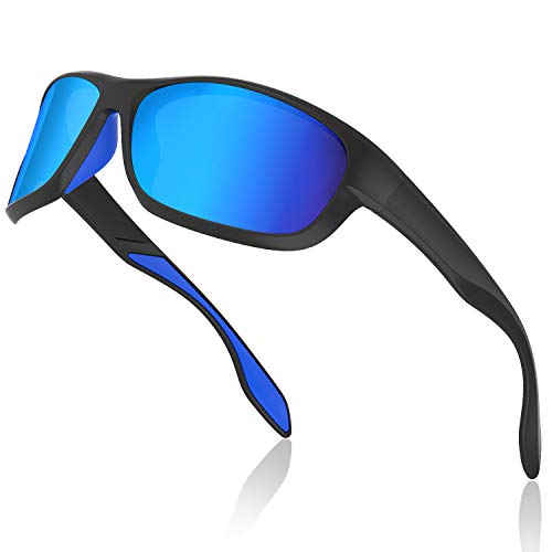 Avoalre Polarisierte Sonnenbrille Herren Sportbrille Verspiegelte Fahrradbrille Winddicht Sportsonnenbrille für Angeln, Golf, Fahren, Radsport, Baseball und mehr Outdoor-Sport von Avoalre