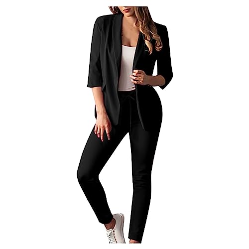 Awrvia Damen Blazer Sportlich Elegant Hosenanzug Business Anzug Set Zweiteiliger Formal Anzugjacke Slim Fit Hose Revers Büro Outfits Mode 2 Stück Jacke Festlich Mantel Lässige Sweatblazer Awrvia Damen Blazer Sportlich Elegant Hosenanzug Business Anzug Set Zweiteiliger Formal Anzugjacke Slim Fit Hose Revers Büro Outfits Mode 2 Stück Jacke Festlich Mantel Lässige Sweatblazer von Awrvia