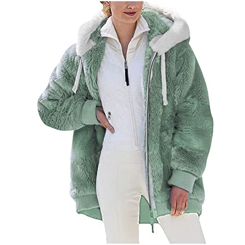Awrvia Damen Fleecejacke Teddy Fleece Winterjacke Warm Gefüttert Mantel Winter Kapuzenpullover Reißverschluss Hoodie Oversize Jacken Flauschig Plüschjacke Sweatshirt mit Taschen Softshelljacke Awrvia Damen Fleecejacke Teddy Fleece Winterjacke Warm Gefüttert Mantel Winter Kapuzenpullover Reißverschluss Hoodie Oversize Jacken Flauschig Plüschjacke Sweatshirt mit Taschen Softshelljacke von Awrvia
