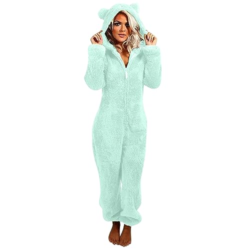 Awrvia Damen Schlafanzug Elegant Overall Einteiler Fleece Pyjama Warm Plüsch Jumpsuit Sport Nachtwäsche Y2k Zip Up Hooded mit Tasche Onesie Lässig Wärmer Homewear S-5XL Sweatshirts Herbst Winter Awrvia Damen Schlafanzug Elegant Overall Einteiler Fleece Pyjama Warm Plüsch Jumpsuit Sport Nachtwäsche Y2k Zip Up Hooded mit Tasche Onesie Lässig Wärmer Homewear S-5XL Sweatshirts Herbst Winter von Awrvia