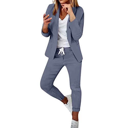 Awrvia Hosenanzüge für Damen Blazer 2-teilig Anzugjacke Karo Einfarbig Anzug Set Slimfit Festlich Damenanzug Sportlich Streetwear Elegant Freizeitmantel Business Mode Mantel Rave Oberbekleidung Awrvia Hosenanzüge für Damen Blazer 2-teilig Anzugjacke Karo Einfarbig Anzug Set Slimfit Festlich Damenanzug Sportlich Streetwear Elegant Freizeitmantel Business Mode Mantel Rave Oberbekleidung von Awrvia