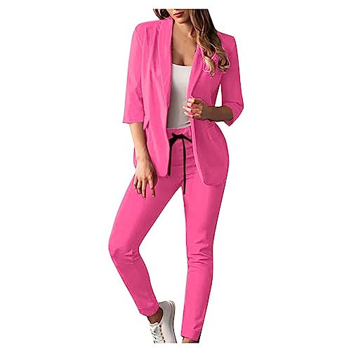 Awrvia Hosenanzüge für Damen Blazer 2-teilig Anzugjacke Karo Einfarbig Anzug Set Slimfit Festlich Damenanzug Sportlich Streetwear Elegant Freizeitmantel Business Mode Mantel Rave Oberbekleidung Awrvia Hosenanzüge für Damen Blazer 2-teilig Anzugjacke Karo Einfarbig Anzug Set Slimfit Festlich Damenanzug Sportlich Streetwear Elegant Freizeitmantel Business Mode Mantel Rave Oberbekleidung von Awrvia