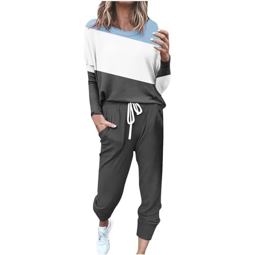 Awrvia Jogginganzug Damen Lang Set Baumwolle Modische Freizeitanzug Einfarbig Vintage Trainingsanzug Frauen Slim Sportanzug Bequemer Fitnessanzug mit Taschen Sweatshirt Oversized Hoodie Zweiteiler Awrvia Jogginganzug Damen Lang Set Baumwolle Modische Freizeitanzug Einfarbig Vintage Trainingsanzug Frauen Slim Sportanzug Bequemer Fitnessanzug mit Taschen Sweatshirt Oversized Hoodie Zweiteiler von Awrvia