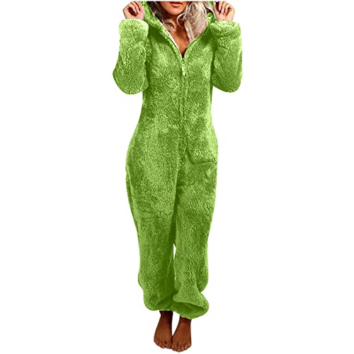 Awrvia Jumpsuit Damen Elegant Onesie Teddy Fleece Einteiler Onesie Schlafanzug Winter Große Größe Overall Kuschelig Lang Pyjama Flauschig Weich Hausanzug mit 3D Kapuze Reißverschluss Schlafoverall Awrvia Jumpsuit Damen Elegant Onesie Teddy Fleece Einteiler Onesie Schlafanzug Winter Große Größe Overall Kuschelig Lang Pyjama Flauschig Weich Hausanzug mit 3D Kapuze Reißverschluss Schlafoverall von Awrvia