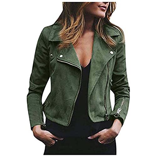 Awrvia Kunstlederjacke Damen Motorrad Oversized Jacke klassisch Bikerjacke Elegant Retro Lederjacke Reißverschluss Mantel Kurz Leicht Übergangsjacke Vegan Mode Windjacke Outdoor Mantel Awrvia Kunstlederjacke Damen Motorrad Oversized Jacke klassisch Bikerjacke Elegant Retro Lederjacke Reißverschluss Mantel Kurz Leicht Übergangsjacke Vegan Mode Windjacke Outdoor Mantel von Awrvia