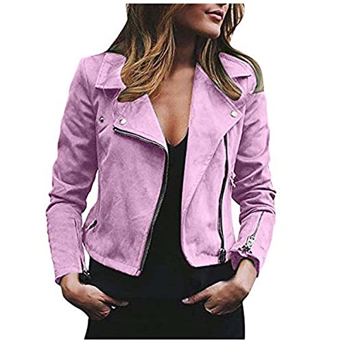 Awrvia Kunstlederjacke Damen Motorrad Oversized Jacke klassisch Bikerjacke Elegant Retro Lederjacke Reißverschluss Mantel Kurz Leicht Übergangsjacke Vegan Mode Windjacke Outdoor Mantel Awrvia Kunstlederjacke Damen Motorrad Oversized Jacke klassisch Bikerjacke Elegant Retro Lederjacke Reißverschluss Mantel Kurz Leicht Übergangsjacke Vegan Mode Windjacke Outdoor Mantel von Awrvia