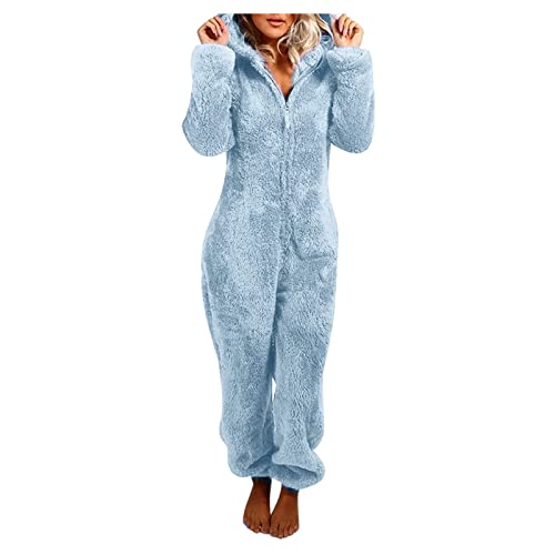 Awrvia Onesie Damen Kuschelig Jumpsuit Flauschig Fleece Schlafanzug Bequemer Flauschig Overall Warm Lang Pyjama Einteiler Weich Schlafoverall mit Kapuze Hausanzug Karnevals Ganzkörperanzug Winter Awrvia Onesie Damen Kuschelig Jumpsuit Flauschig Fleece Schlafanzug Bequemer Flauschig Overall Warm Lang Pyjama Einteiler Weich Schlafoverall mit Kapuze Hausanzug Karnevals Ganzkörperanzug Winter von Awrvia