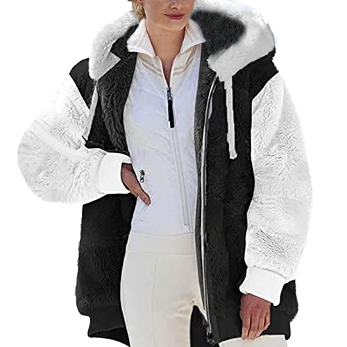 Awrvia Plüschjacke Damen Flauschig Fleecejacke Lässige Winddichter Mantel mit Tasches Kapuzenjacke Teddy Fleece Winterjacke Mode Warm Hoodie Reißverschluss Weiche Jacken Sportlicher Oberteile Awrvia Plüschjacke Damen Flauschig Fleecejacke Lässige Winddichter Mantel mit Tasches Kapuzenjacke Teddy Fleece Winterjacke Mode Warm Hoodie Reißverschluss Weiche Jacken Sportlicher Oberteile von Awrvia
