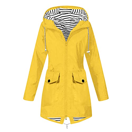 Awrvia Regenjacke Damen Wasserdicht Softshelljacke mit Kapuze Outdoorjacke Atmungsaktive Packbare Regenmantel Wandern Leichte Jacke Gestreiftes Innenfutter Mantel Trekking Fahrrad Fahrradjacke Awrvia Regenjacke Damen Wasserdicht Softshelljacke mit Kapuze Outdoorjacke Atmungsaktive Packbare Regenmantel Wandern Leichte Jacke Gestreiftes Innenfutter Mantel Trekking Fahrrad Fahrradjacke von Awrvia