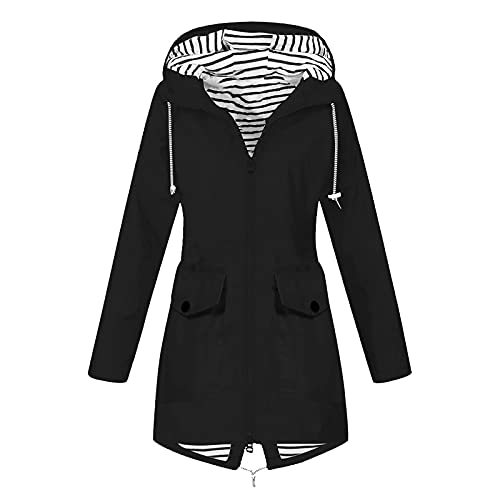 Awrvia Regenjacke Damen Wasserdicht Softshelljacke mit Kapuze Outdoorjacke Atmungsaktive Packbare Regenmantel Wandern Leichte Jacke Gestreiftes Innenfutter Mantel Trekking Fahrrad Fahrradjacke Awrvia Regenjacke Damen Wasserdicht Softshelljacke mit Kapuze Outdoorjacke Atmungsaktive Packbare Regenmantel Wandern Leichte Jacke Gestreiftes Innenfutter Mantel Trekking Fahrrad Fahrradjacke von Awrvia