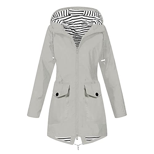 Awrvia Regenjacken für Damen Regenmantel Gestreiftes Innenfutter Softshelljacke Fahrrad Winddicht Regenbekleidung Leichte Outdoorjacke für Radfahrer Windbreaker mit Kapuze Jacken Herbst Winter Awrvia Regenjacken für Damen Regenmantel Gestreiftes Innenfutter Softshelljacke Fahrrad Winddicht Regenbekleidung Leichte Outdoorjacke für Radfahrer Windbreaker mit Kapuze Jacken Herbst Winter von Awrvia