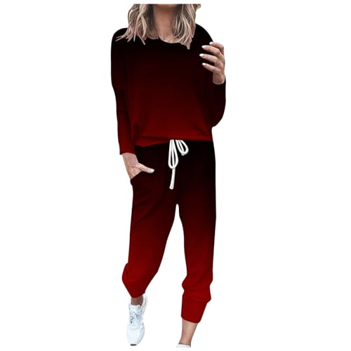 Awrvia Trainingsanzug Damen Langarm Jogginganzug Baumwolle 2 Pieces Set Modische Vintage Freizeitanzug Einfarbig Slim Sportanzug Bequemer Sport Fitnessanzug mit Taschen Hose Y2K Zweiteiler Awrvia Trainingsanzug Damen Langarm Jogginganzug Baumwolle 2 Pieces Set Modische Vintage Freizeitanzug Einfarbig Slim Sportanzug Bequemer Sport Fitnessanzug mit Taschen Hose Y2K Zweiteiler von Awrvia