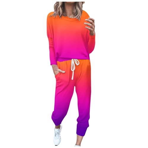 Awrvia Trainingsanzug Damen Langarm Jogginganzug Baumwolle 2 Pieces Set Modische Vintage Freizeitanzug Einfarbig Slim Sportanzug Bequemer Sport Fitnessanzug mit Taschen Hose Y2K Zweiteiler Awrvia Trainingsanzug Damen Langarm Jogginganzug Baumwolle 2 Pieces Set Modische Vintage Freizeitanzug Einfarbig Slim Sportanzug Bequemer Sport Fitnessanzug mit Taschen Hose Y2K Zweiteiler von Awrvia
