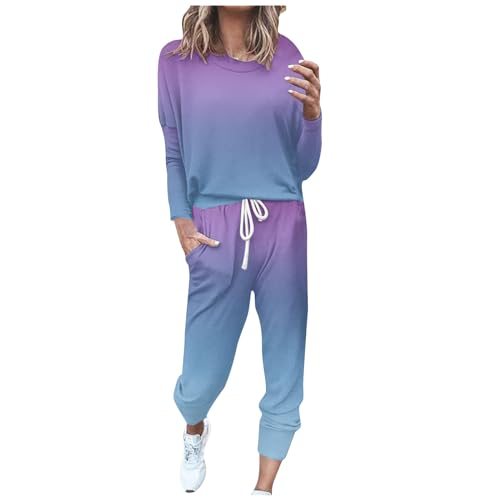 Awrvia Trainingsanzug Damen Langarm Jogginganzug Baumwolle 2 Pieces Set Modische Vintage Freizeitanzug Einfarbig Slim Sportanzug Bequemer Sport Fitnessanzug mit Taschen Hose Y2K Zweiteiler Awrvia Trainingsanzug Damen Langarm Jogginganzug Baumwolle 2 Pieces Set Modische Vintage Freizeitanzug Einfarbig Slim Sportanzug Bequemer Sport Fitnessanzug mit Taschen Hose Y2K Zweiteiler von Awrvia