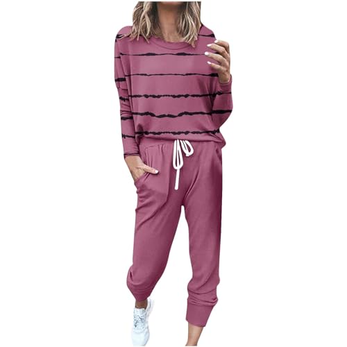 Awrvia Trainingsanzug Damen Langarm Jogginganzug Baumwolle 2 Pieces Set Modische Vintage Freizeitanzug Einfarbig Slim Sportanzug Bequemer Sport Fitnessanzug mit Taschen Hose Y2K Zweiteiler Awrvia Trainingsanzug Damen Langarm Jogginganzug Baumwolle 2 Pieces Set Modische Vintage Freizeitanzug Einfarbig Slim Sportanzug Bequemer Sport Fitnessanzug mit Taschen Hose Y2K Zweiteiler von Awrvia