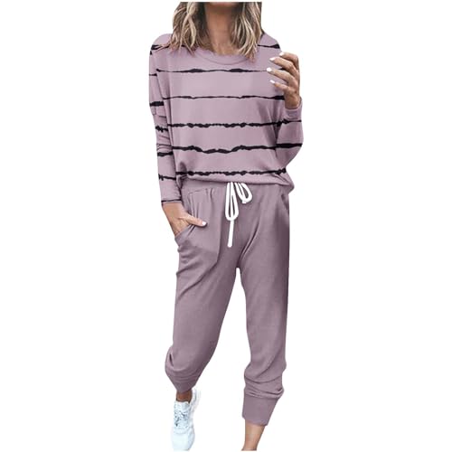 Awrvia Trainingsanzug Damen Langarm Jogginganzug Baumwolle 2 Pieces Set Modische Vintage Freizeitanzug Einfarbig Slim Sportanzug Bequemer Sport Fitnessanzug mit Taschen Hose Y2K Zweiteiler Awrvia Trainingsanzug Damen Langarm Jogginganzug Baumwolle 2 Pieces Set Modische Vintage Freizeitanzug Einfarbig Slim Sportanzug Bequemer Sport Fitnessanzug mit Taschen Hose Y2K Zweiteiler von Awrvia