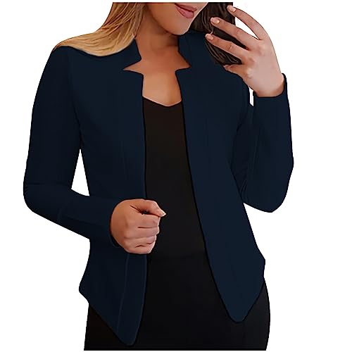 Blazer für Damen Kurze Büro Jacke Sportlich Modern Anzüge Bolero Langarm Oberteil Elegant Revers Mantel Einfarbig Slim Fit Sakko Geschäft Freizeitmantel Wärmer Festliche Outwear Blazer für Damen Kurze Büro Jacke Sportlich Modern Anzüge Bolero Langarm Oberteil Elegant Revers Mantel Einfarbig Slim Fit Sakko Geschäft Freizeitmantel Wärmer Festliche Outwear von Awrvia