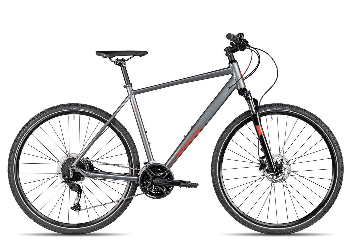 Axess Crossrad VERIS CROSS, 27 Gang Shimano RD-Alivio M3100-9 Schaltwerk, Kettenschaltung, hydraulische Scheibenbremse schwarz/grau Axess Crossrad VERIS CROSS, 27 Gang Shimano RD-Alivio M3100-9 Schaltwerk, Kettenschaltung, hydraulische Scheibenbremse schwarz/grau von Axess