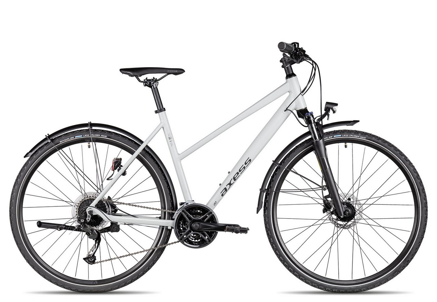 Axess Crossrad VERIS STREET Trapez, 27 Gang Shimano RD-Alivio M3100-9 Schaltwerk, Kettenschaltung, hydraulische Scheibenbremse weiß Axess Crossrad VERIS STREET Trapez, 27 Gang Shimano RD-Alivio M3100-9 Schaltwerk, Kettenschaltung, hydraulische Scheibenbremse weiß von Axess