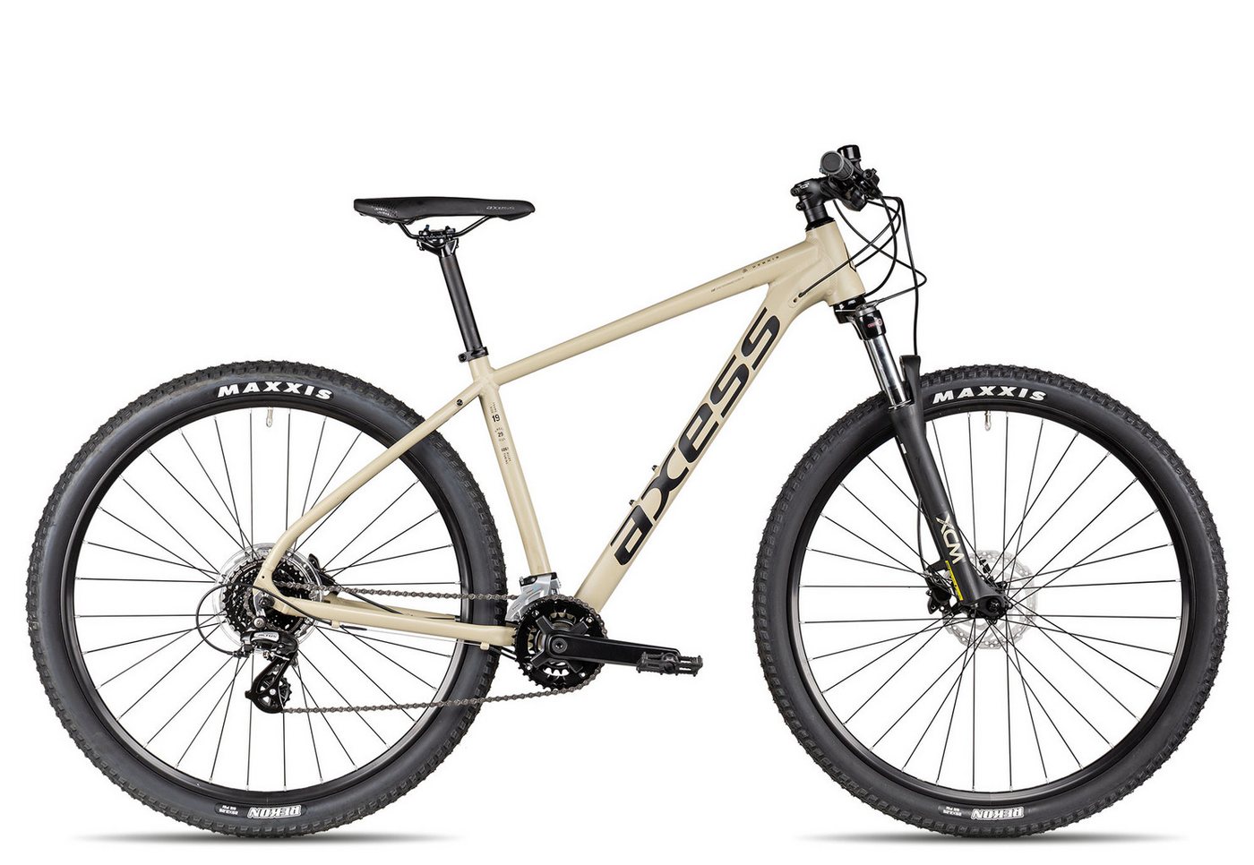 Axess Mountainbike DEBRIS, 16 Gang Shimano RD-M360 Acera 8 Schaltwerk, Kettenschaltung, MTB-Hardtail Herrenrad 29 Zoll braun/beige von Axess