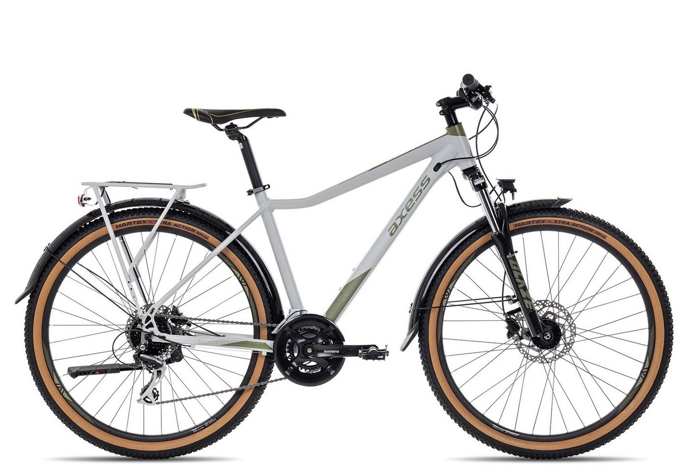 Axess Mountainbike LEENA Street, 16 Gang Shimano Acera M3020 8 speed Schaltwerk, Kettenschaltung, MTB-Hardtail Damenfahrrad weiß von Axess