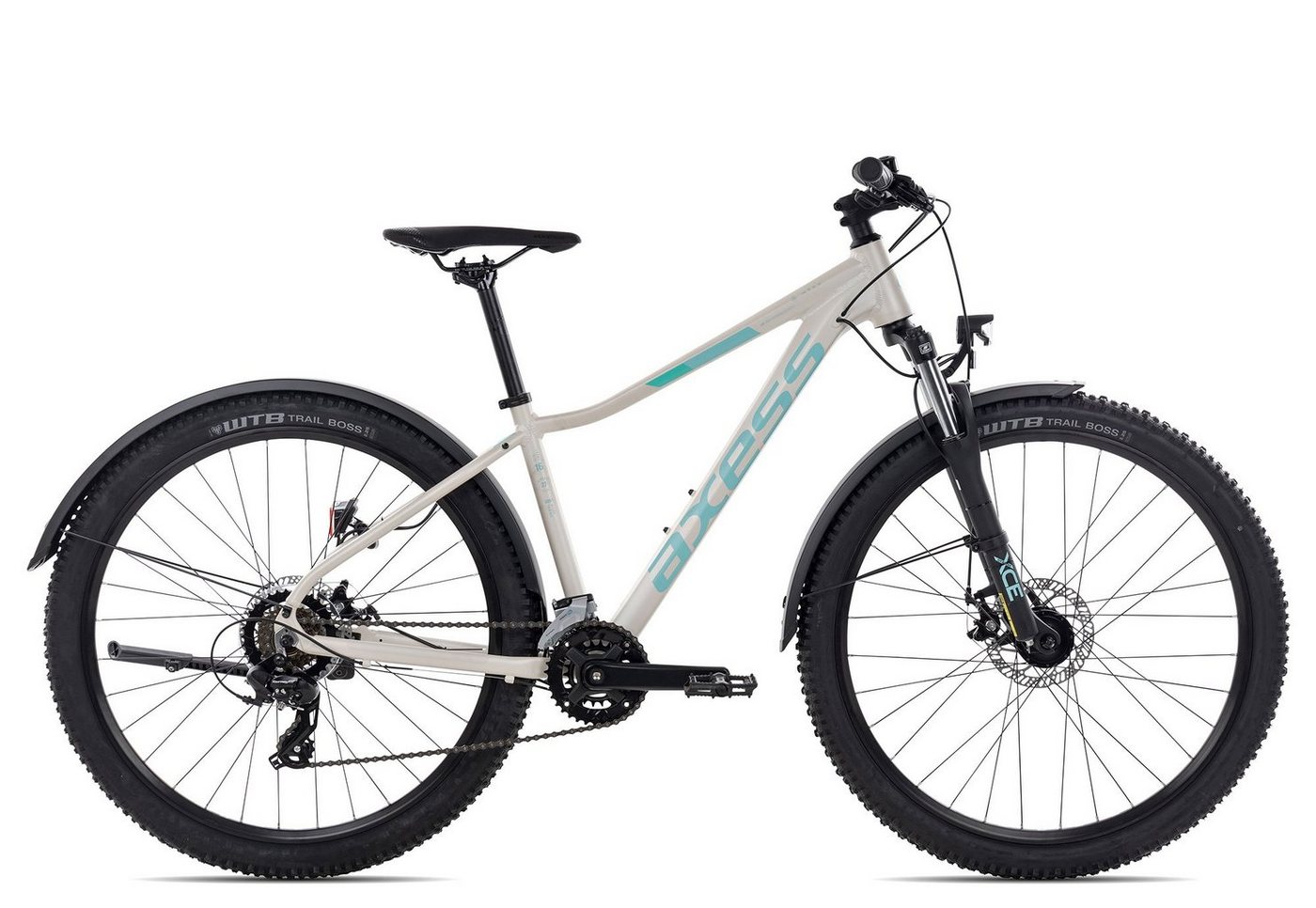 Axess Mountainbike MEEA ATB, 14 Gang Shimano RD-TX800-7 Schaltwerk, Kettenschaltung, MTB-Hardtail Damenrad weiß von Axess