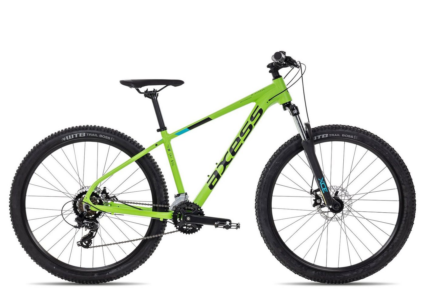 Axess Mountainbike Axess SANDEE, 14 Gang Shimano RD-TX800-7 Schaltwerk, Kettenschaltung, Herrenfahrrad MTB-Hardtail grün von Axess