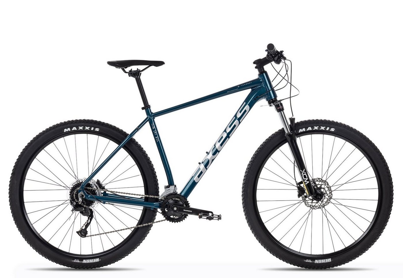 Axess Mountainbike TORRENT, 18 Gang Shimano RD-M3100 Alivio Schaltwerk, Kettenschaltung, MTB-Hardtail blau von Axess