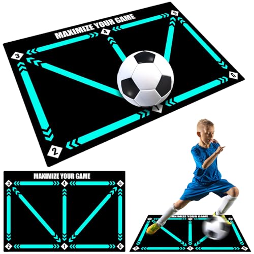 Axinyijia Fussball Matte Ballkontrolle, 90x60cm Fussballmatte Training für Kinder und Erwachsene, Fussball Trainingsmatte für Fußballliebhaber Fußballmatte von Axinyijia