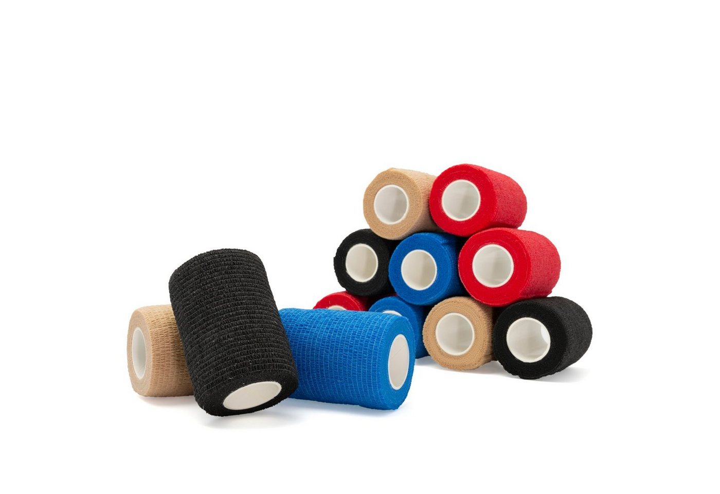 Axion Bandage 7.5 cm Breit x 4.5m selbstklebende Haftbandagen in 4 Farben (12-tlg), z.B. als Fußbandage, Handbandage, Kniebandage, Armbandage von Axion