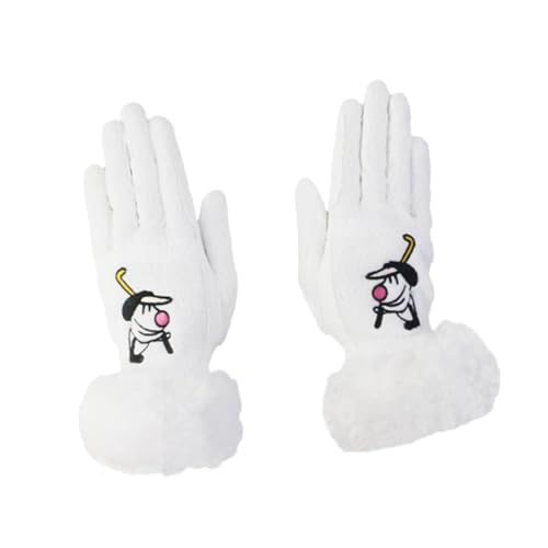 Aymzbd 1 Paar Volle Finger Golf Handschuhe Frauen Handschuh Fäustling Golfer Handschuhe für Golf Schlagen, Weiß 20 von Aymzbd