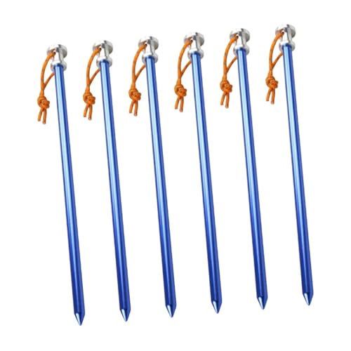 Aymzbd 5Pcs Zelt Heringe Boden mit Seil Boden Stakes Drillable Zelt Heringe für Shelter, Blau von Aymzbd