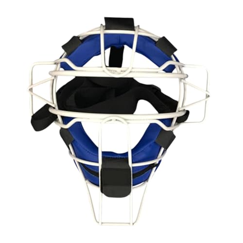 Aymzbd Baseball Fängerhelm mit Gesichtsmask Wege Sicht Weicher Gepolsterter Softball Helm Schlag auf Gesichtsabdeckung Universal Sturdy Face Guard, Blau von Aymzbd