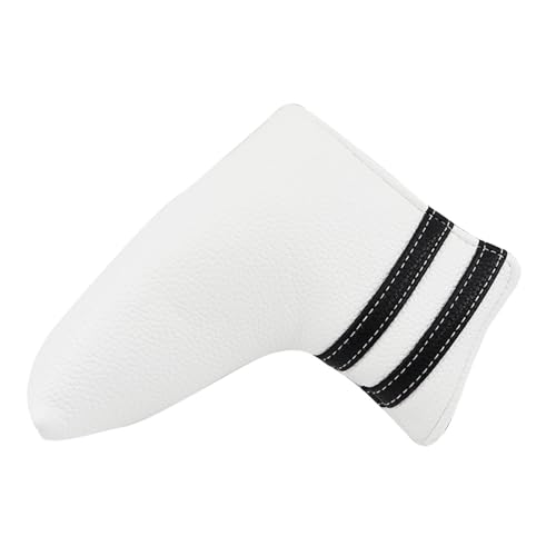 Aymzbd Golf Blade Putter Head Cover, Golf Putter Schutzschutz, Mode Golf Zubehör Geschenk Golf Club Head Cover Golf Protector, Weiß von Aymzbd