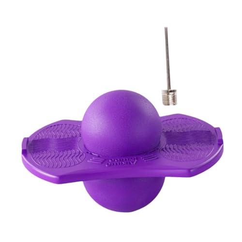 Aymzbd Pogo Trick Ball, Pogo Ball Pogo Jump Outdoor Spielzeug, Kinder Hüpfball mit Pumpe für Fitnessübungen, Gleichgewichtsfähigkeit Im Innenbereich, Violett von Aymzbd