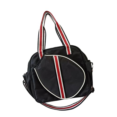 Aymzbd Tennis Einkaufstasche, Badminton Tasche, Pickleball Paddel Umhängetasche, Leicht, für Damen Und Herren, Schlägertasche, Große Tennisschläger Tasche, Schwarz von Aymzbd