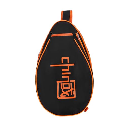 Aymzbd Tennistasche, Pickleball Tasche, Badmintonschlägertasche, Tragetasche, Leichte Squash Tasche, Ausrüstungstragetasche, Tennis Umhängetasche, Schwarz Orange von Aymzbd