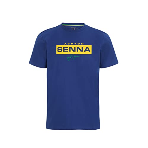 Ayrton Senna - Offizielle Merchandise Kollektion - Logo Tee - Navy - Size M von Fuel For Fans