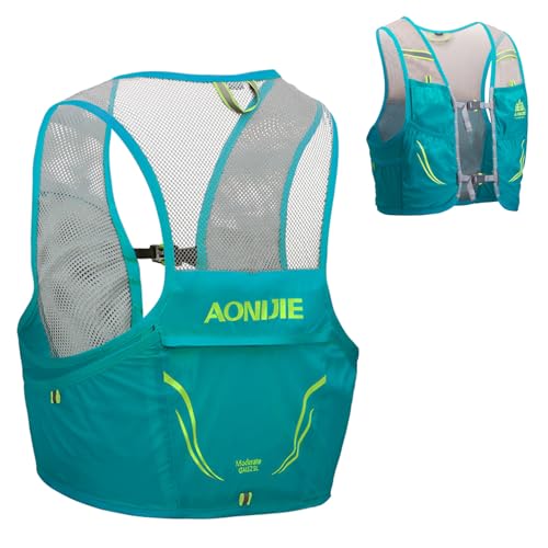 Azarxis 2.5L Laufrucksack, Ultraleicht Trinkrucksack für Marathon, Bergläufe, Radfahren (Hellblau - Nur Weste, M/L (90-102cm)) von Azarxis