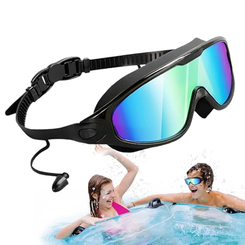 Aznever Schwimmbrillen für Erwachsene,Schwimmbrillen für Frauen - Anti-Fog-Poolbrille für Herren mit klarer Sicht,180 Grad breite Schwimmbrille für Herren, Wasserbrille für Erwachsene, von Aznever