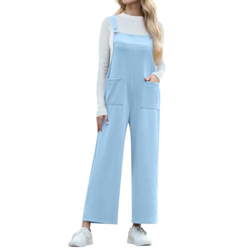 Azruma Angebote des Tages Heute Deal, Lounge Set Damen Jumpsuit Damen Kuschelig Jumpsuit Overall Ärmellos Leicht Und Luftig Latzhose Elegant Schick Sommerhose Anzug Elegant 2 Teiler Jumpsuit Festlich von Azruma