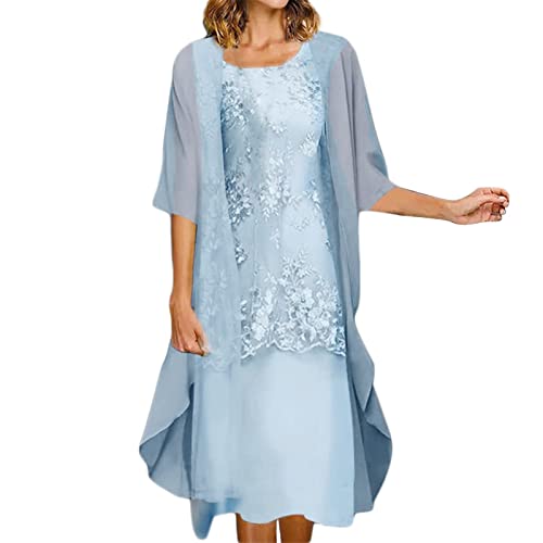 Azruma Damen Kleid Elegant Vintage Spitze 3/5 Ärmel Kleid Mit Tüll Strickjacke Cocktailkleid Partykleid Brautjungfernkleider Für Hochzeit Maxi Abendkleider Ärmellos Vintage Damenkleider Azruma Damen Kleid Elegant Vintage Spitze 3/5 Ärmel Kleid Mit Tüll Strickjacke Cocktailkleid Partykleid Brautjungfernkleider Für Hochzeit Maxi Abendkleider Ärmellos Vintage Damenkleider von Azruma