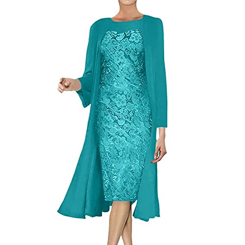 Azruma Damen Spitzenkleid Elegant Chiffon 3/4 Ärmel Midilang 2 Teilig Satz Kleid Zweiteiler Für Hochzeit Vintage Kleider Brautjungfernkleider Cocktailkleider Abendkleid Tüll Cardigan Kleid Azruma Damen Spitzenkleid Elegant Chiffon 3/4 Ärmel Midilang 2 Teilig Satz Kleid Zweiteiler Für Hochzeit Vintage Kleider Brautjungfernkleider Cocktailkleider Abendkleid Tüll Cardigan Kleid von Azruma